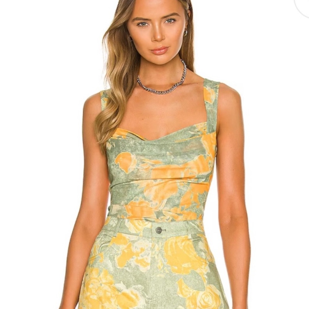 Miaou Imogene corset in decades yellow